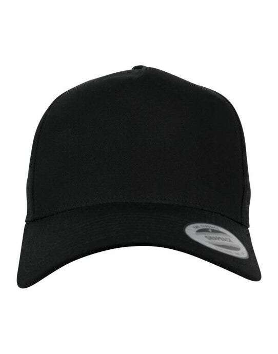 5 Panel Curved Classic Snapback - Black