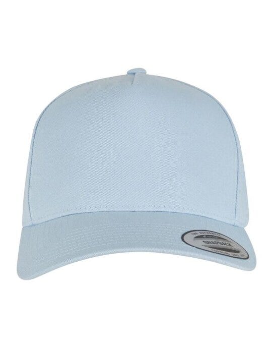 5 Panel Curved Classic Snapback - Light Blue