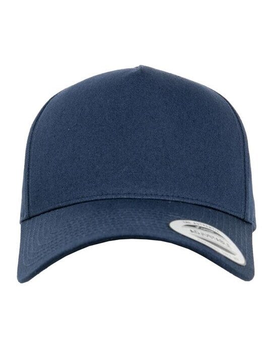 5 Panel Curved Classic Snapback - Navy