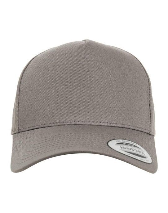 5 Panel Curved Classic Snapback - Grey