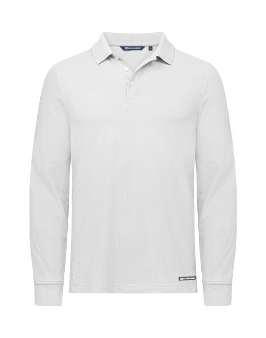 C&B Advantage Long Sleeve Polo - White