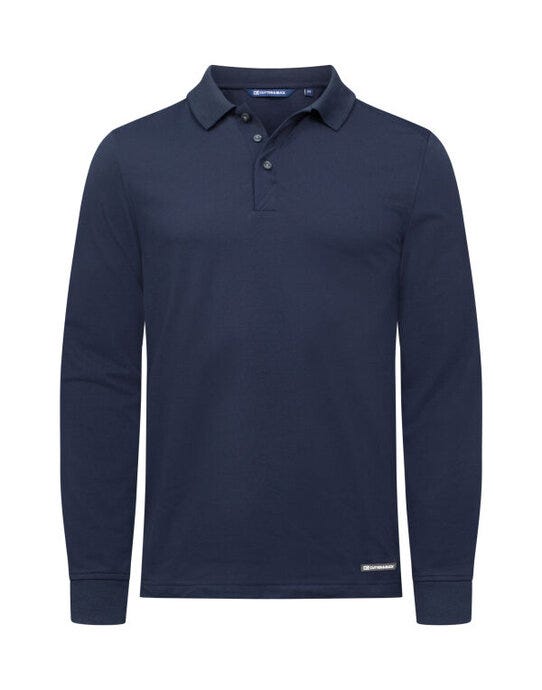 C&B Advantage Long Sleeve Polo - Dark Navy