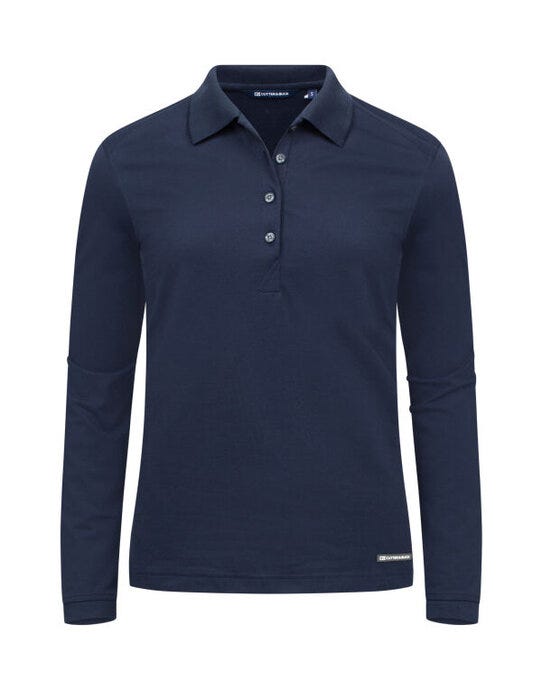C&B Ladies Advantage Long Sleeve Polo - Dark Navy
