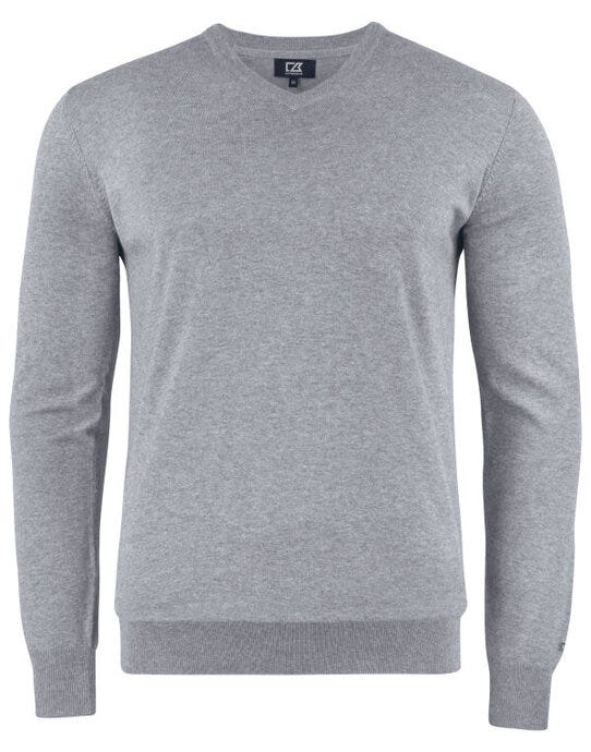C&B Oakville V-Neck Sweater - Grey Melange