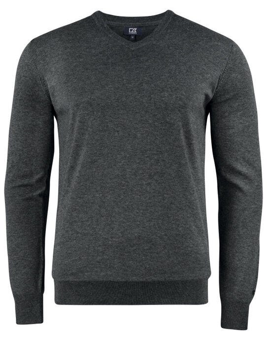 C&B Oakville V-Neck Sweater - Anthracite Melange