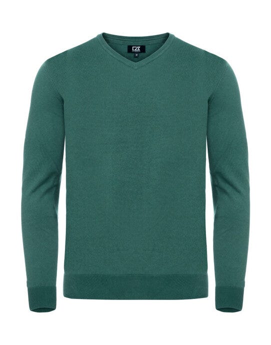 C&B Oakville V-Neck Sweater - Pine Green
