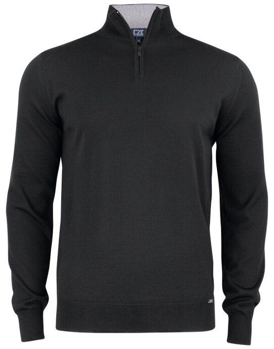 C&B Everett Half Zip Sweater - Black