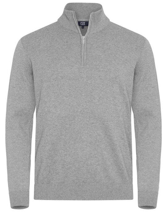 C&B Oakville Half Zip Sweater - Grey Melange