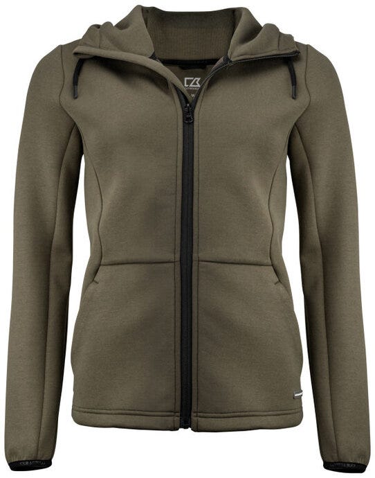 C&B Ladies Pemberton Full Zip Hood - Ivy Green