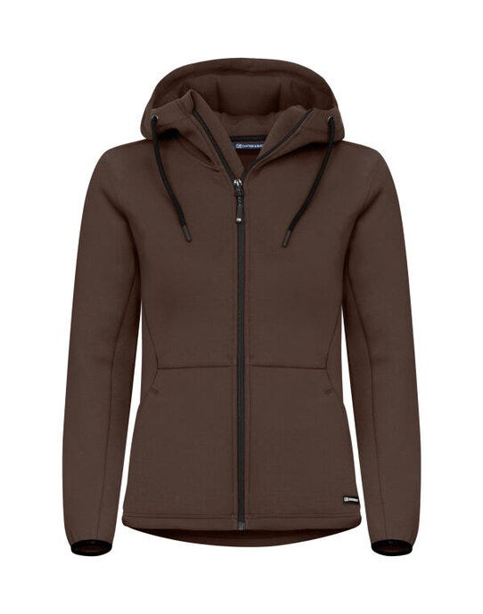 C&B Ladies Pemberton Full Zip Hood - Dark Mocca