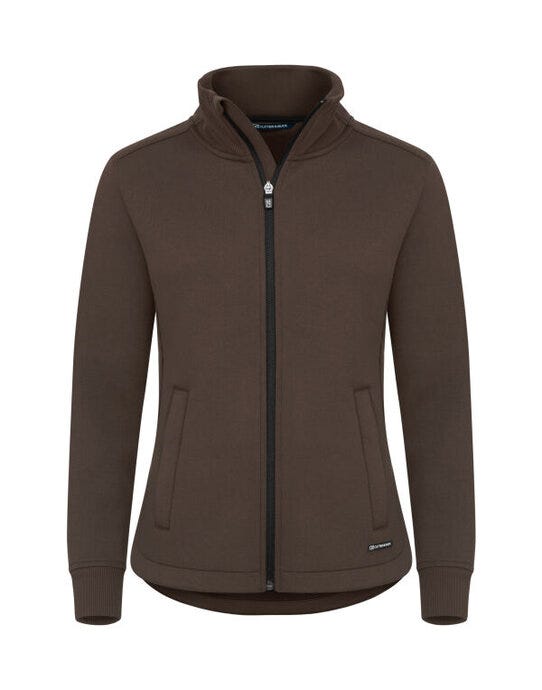 C&B Ladies Pemberton Full Zip Sweatshirt - Dark Mocca