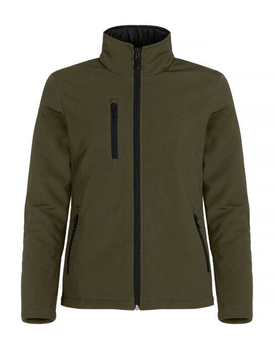 Ladies Padded Softshell - Fog Green