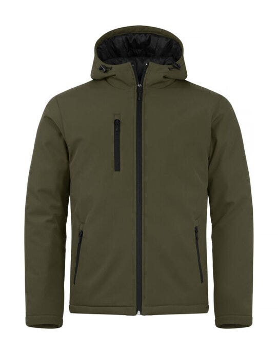 Padded Hoody Softshell - Fog Green