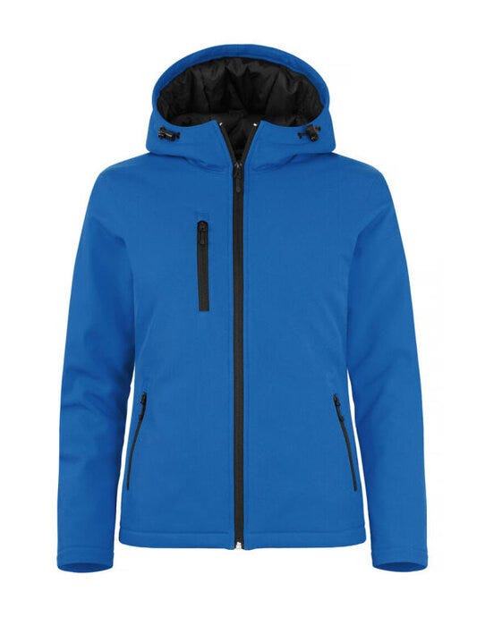 Ladies Padded Softshell Hoody - Royal Blue