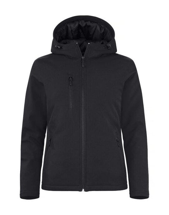 Ladies Padded Softshell Hoody - Black