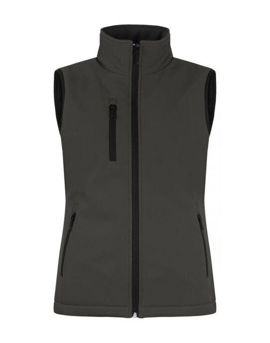 Ladies Padded Softshell Vest - Dark Grey