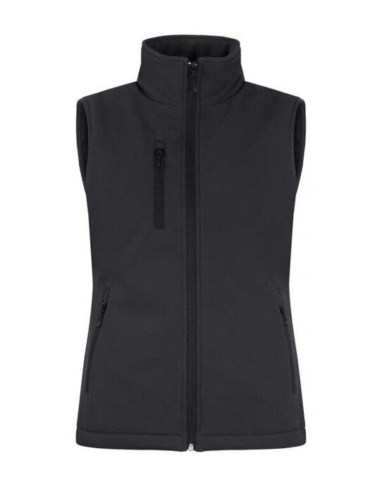 Ladies Padded Softshell Vest - Black
