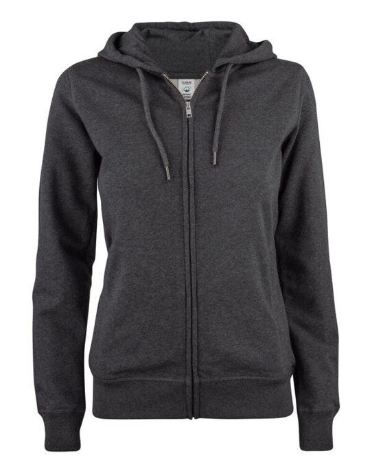 Ladies Premium OC Full Zip Hoody - Anthracite Melange