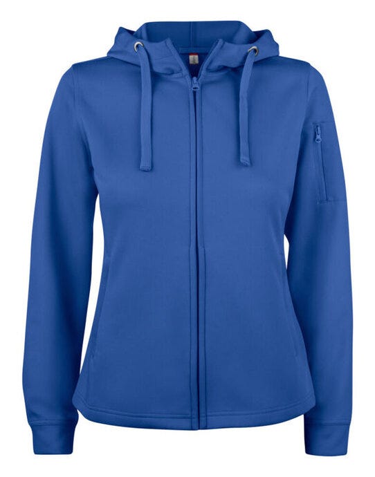 Ladies Basic Active FZ Hoody - Royal Blue