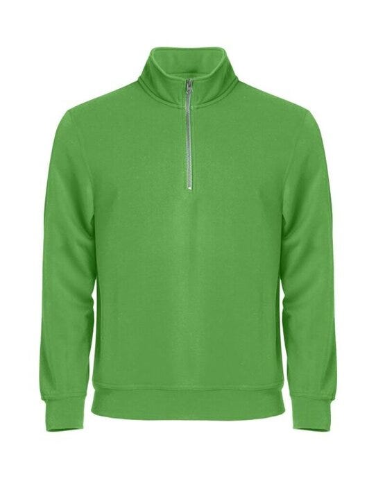 Basic Half Zip - Apple Green