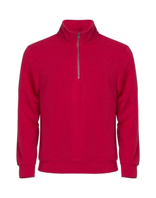 Basic Half Zip - Red