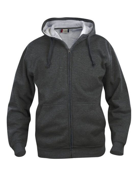 Basic Hoody Full Zip Men's - Anthracite Melange