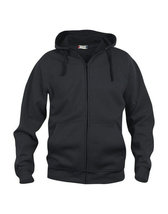 Basic Hoody Full Zip Men's - Black