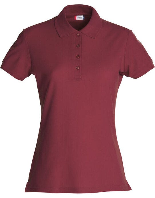 Ladies Basic Polo - Burgundy