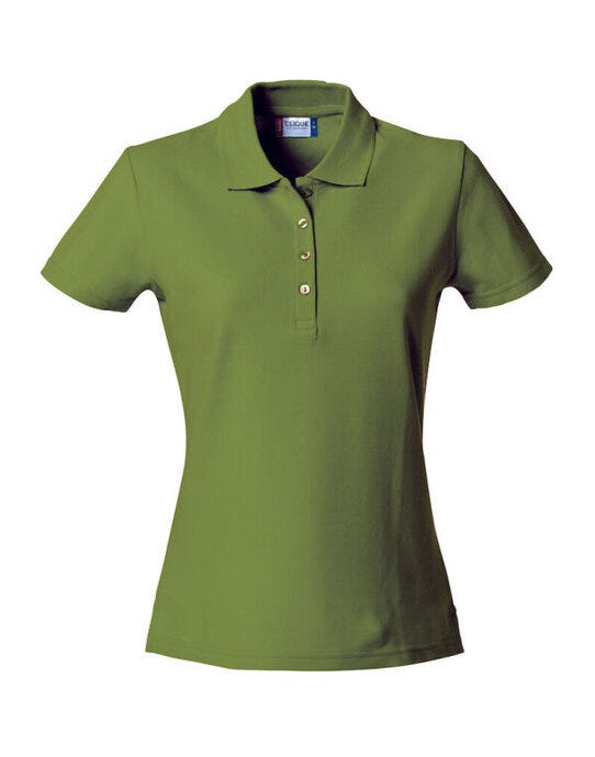 Ladies Basic Polo - Army Green