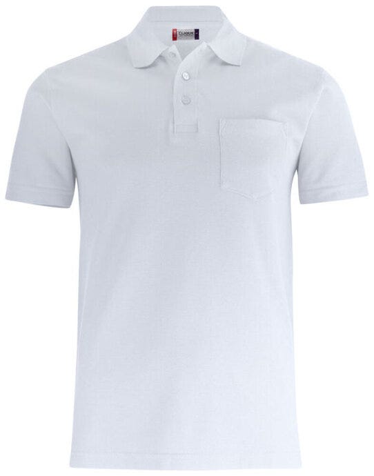 Basic Polo With Pocket - White