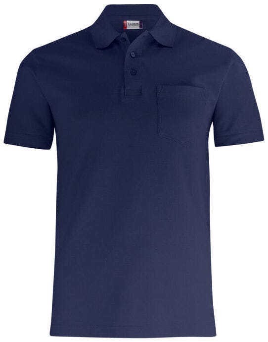 Basic Polo With Pocket - Dark Navy