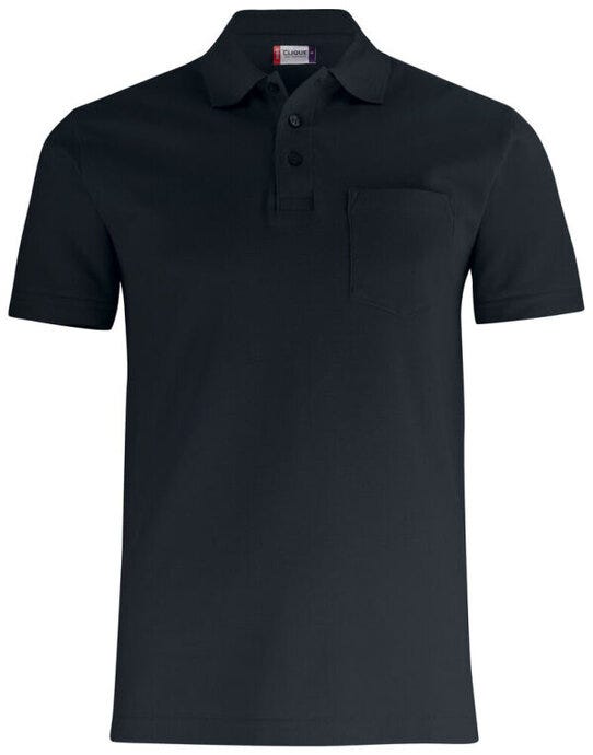 Basic Polo With Pocket - Black