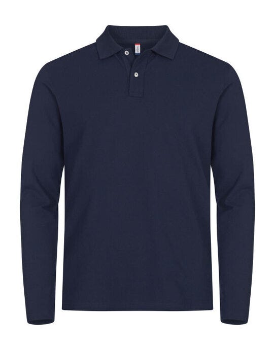 Stretch Premium L/S Polo - Dark Navy