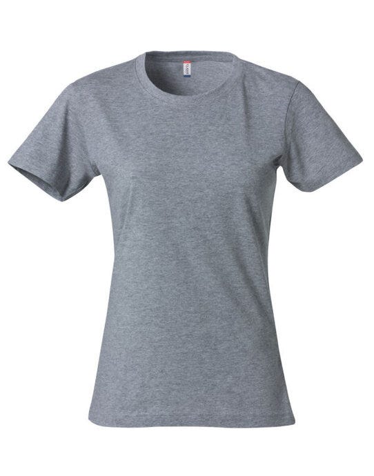 Ladies Basic T - Grey Melange