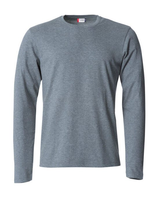 Basic Long Sleeve T - Grey Melange