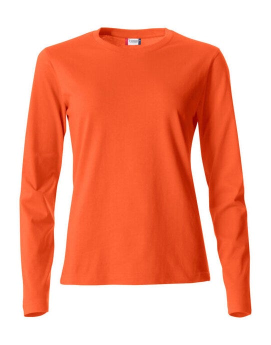 Ladies L/S Basic-T - Blood Orange