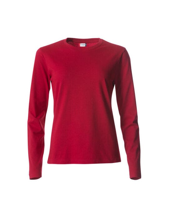 Ladies L/S Basic-T - Red