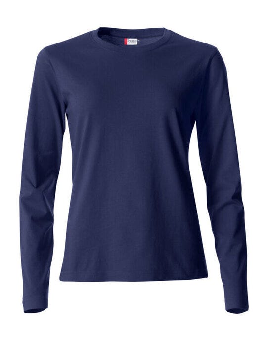Ladies L/S Basic-T - Dark Navy