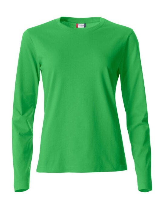 Ladies L/S Basic-T - Apple Green