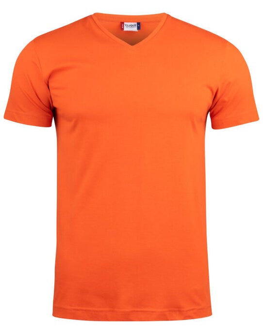 Basic-T V Neck - Blood Orange