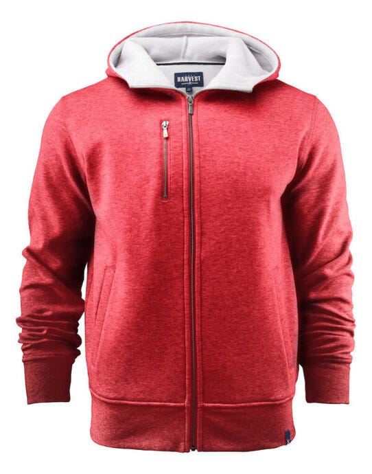 Parkwick Full Zip Hood - Red Melange