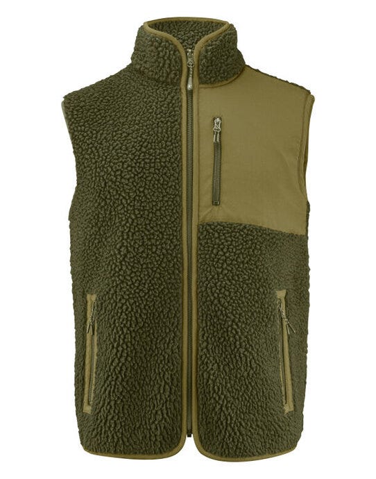 Kingsley Fleece Vest - Moss Green