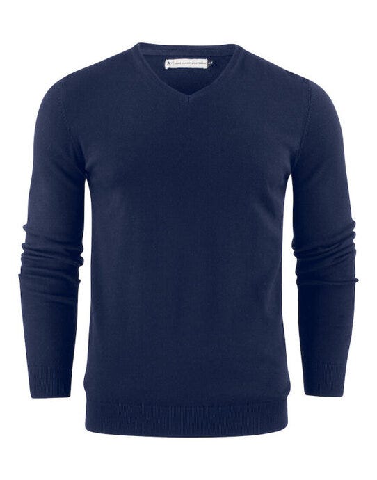 Ashland V-Neck Knit Sweat - Navy