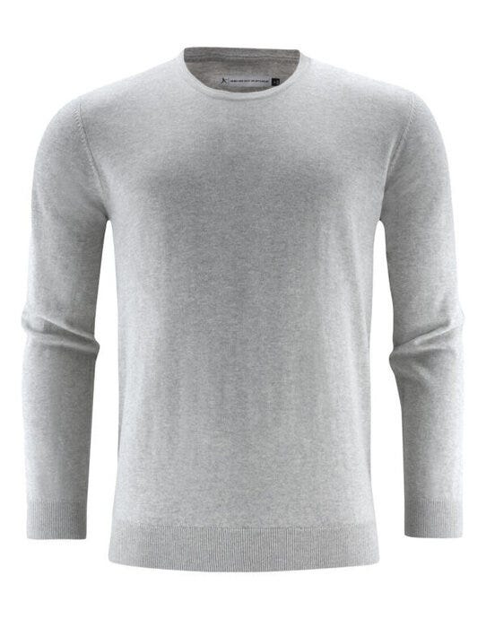 Ashland U-Neck Knit Sweat - Grey Melange