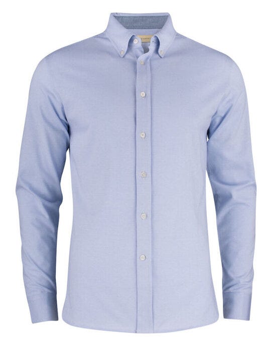 Burlingham Jersey Shirt - Light Blue