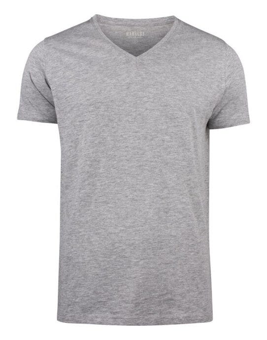 Whailford V-Neck T-Shirt - Grey Melange