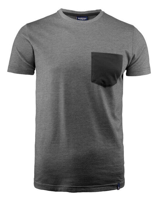 Portwillow Pocket T-Shirt - Black Melange