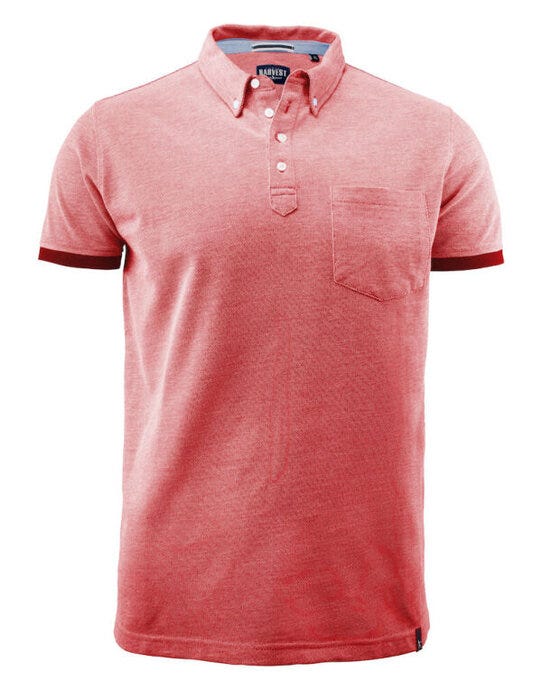 Larkford Pique Polo Shirt - Red Melange