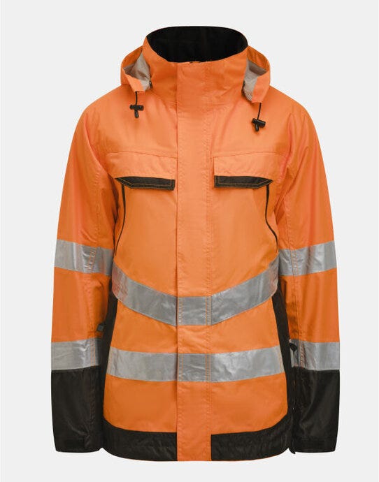 Shell Jacket Hi-Vis - Orange/Black