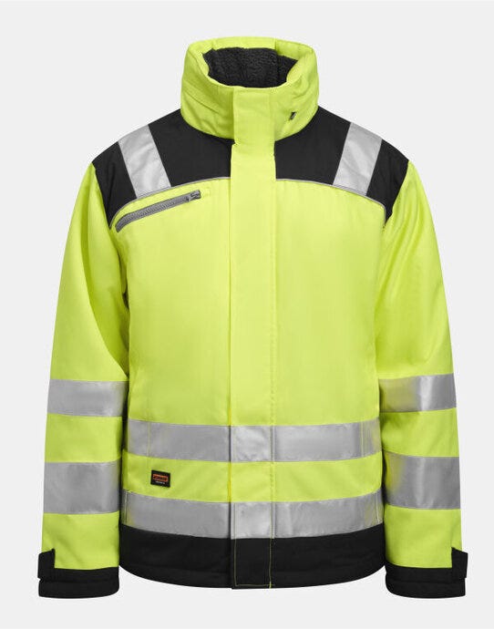 Winter Jacket Star Hi-Vis - Yellow/Navy